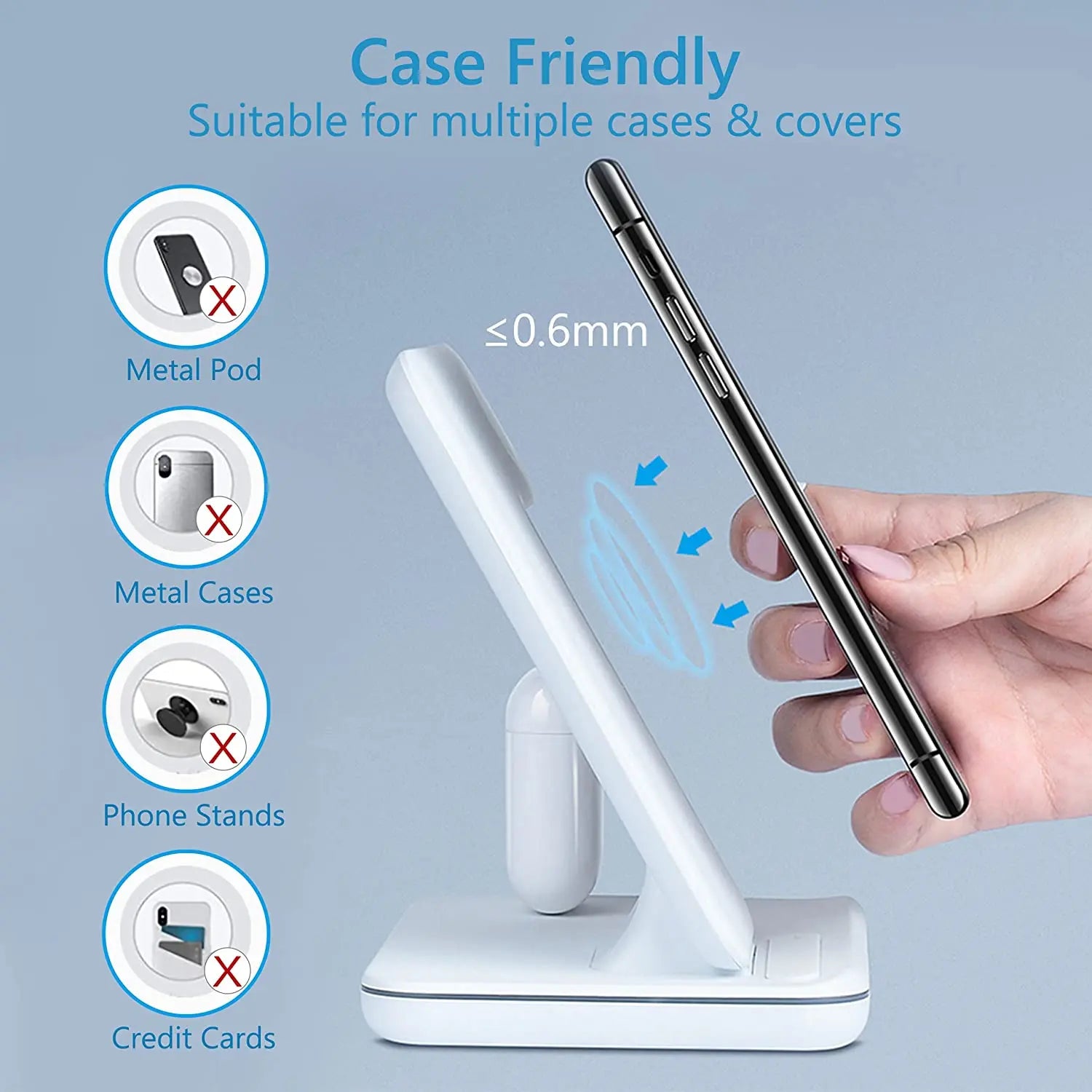 Wireless Charger Stand 3in1 15W Fast Charging Docking Station for AirPods Pro Apple Watch iPhone Wireless Charger Stand 3in1 15W Fast Charging Docking Station for AirPods Pro Apple Watch iPhone